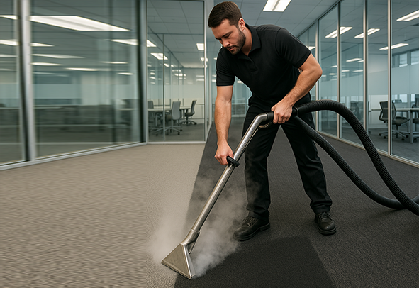 Steam carpet cleaning