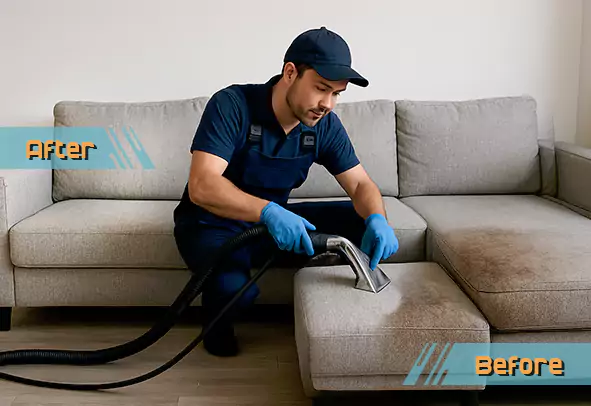 Upholestery Before and after cleaning